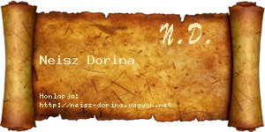 Neisz Dorina névjegykártya